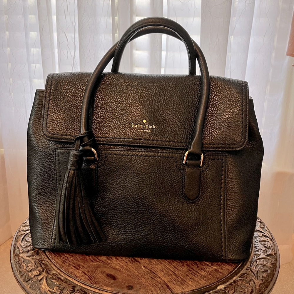 Kade Spade black leather bag